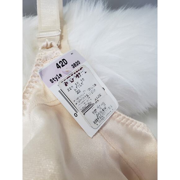 NEW BALI Size 42D NUDE Bra Wirefree All Around Flexible Support DF3820 Beige - Picture 4 of 7